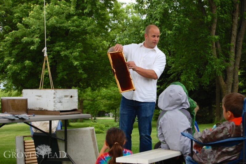 Adam give beekeeping talk