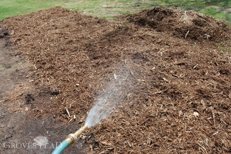 Watering no-till garden