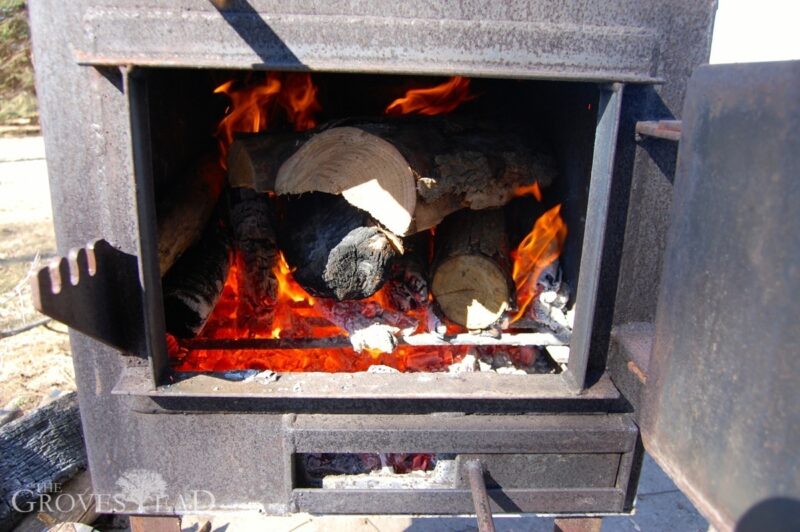 Wood-burning firebox