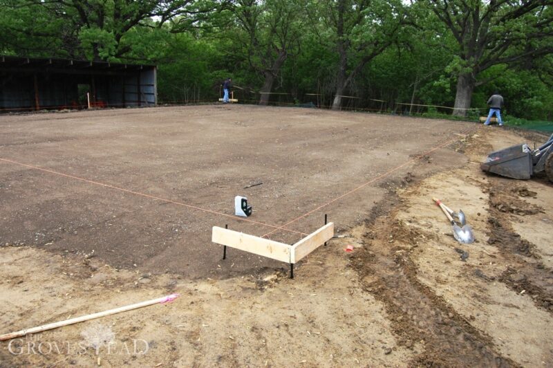 Squaring the site for new barn construction