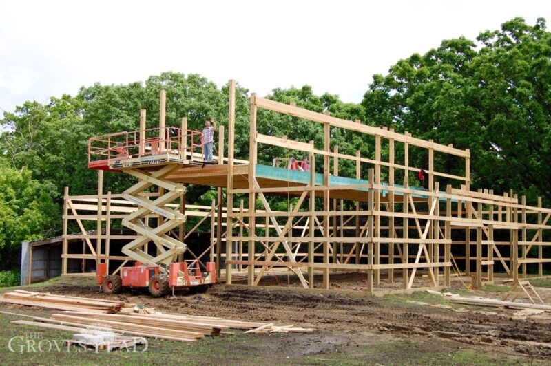 Second floor under construction